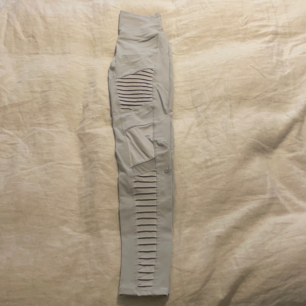 ALO Grey Moto Leggings Size XXS